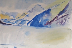 1011, Am Achensee, Aquarell, 75,5 x 56,5 cm