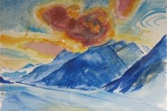 1012, Am Achensee, Aquarell, 75,5 x 56,5 cm