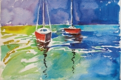 1404, Am Achensee, Aquarell, 38 x 28,5 cm