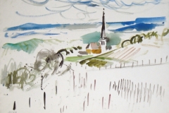 648, Weinberg im Burgenland, Aquarell, 77 x 56,5 cm