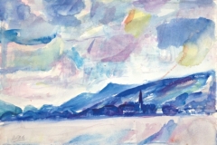 10501, Auf dem Weg nach München, Aquarell, 39x56,5 cm