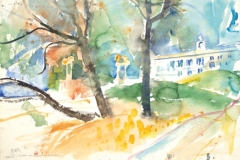 10508, Berlin – im Park von Klein Glienicke, Aquarell, 1986, 39x56,5 cm