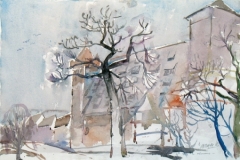 802, Nürnberg, 1986, Aquarell, 57 x 39 cm