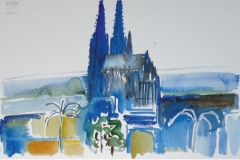 816, Köln, 1986, Aquarell, 56,5 x 38 cm