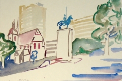 819, Köln, 1986, Aquarell, 48 x 36 cm