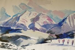 1103, Bei Fieberbrunn, 1986, Aquarell, 61 x 43 cm