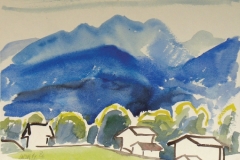 1386, Bei Fieberbrunn, 1986, Aquarell, 48 x 36 cm