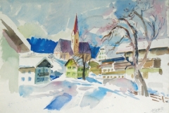 1605, Fieberbrunn, 1986, Aquarell, 56 x 39 cm