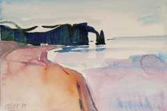 601, Am Atlantik, 1989, Aquarell, 38,5 x 28 cm