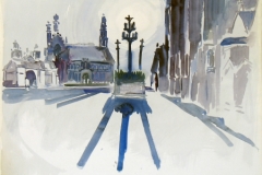 628, Calvaire, 1989, Aquarell, 60,5 x 48,5 cm