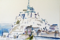 648, Monte-Saint-Michel, 1989, Aquarell, 56 x 38 cm