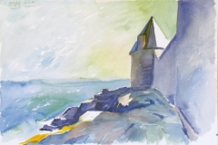 658, Lomener, 1989, Aquarell, 56,5 x 38 cm