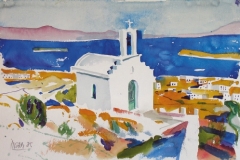 2127, Paros, 1985, Aquarell, 57 x 37 cm