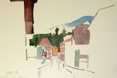 1454, Imst, Kramer Gasse, 1994, Aquarell, 56 x 38 cm