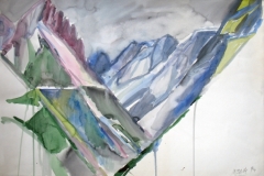 1465, Hahntennjoch bei Imst, 1994, Aquarell, 76 x 56,3 cm