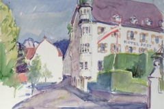 1506, Imst, Hotel Post, Aquarell, 56 x 38 cm