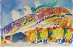 1001, Gaisberg bei Kirchberg, 1984, Aquarell, 56 x 38 cm