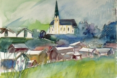 1282, Kirchberg, 1989, Aquarell, 50 x 40 cm