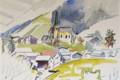 1300, Kirchberg, 1993, Aquarell, 50 x 40 cm