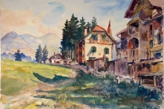 1374, Bei Kirchberg, Aquarell, 43 x 30,5 cm