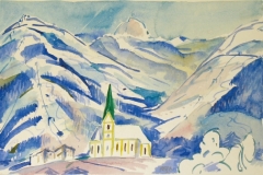 1445, Bei Kirchberg, Aquarell, 56,5 x 38 cm