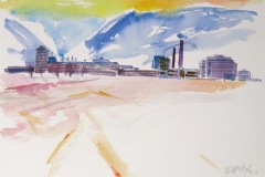 1413, Kundl, Biochemie, 1984, Aquarell, 37,7 x 28,5 cm