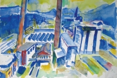 1414, Kundl, Biochemie, 1984, Aquarell, 77 x 56,5 cm