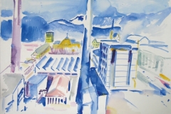 1416, Kundl, Biochemie, 1984, Aquarell, 76 x 56,5 cm