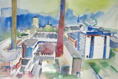 1417, Kundl, Biochemie, 1984, Aquarell, 78 x 57 cm