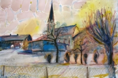 1462, Kundl, Biochemie, 1989, Aquarell, 52 x 36 cm