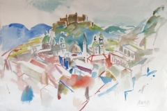 636, Salzburg, 1983, Aquarell, 65 x 47 cm