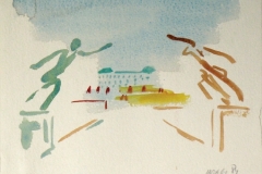 743, Mirabellgarten, 1984, Aquarell, 25 x 19 cm