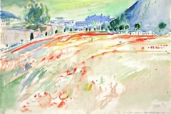 7497, Mirabellgarten, 1984, Aquarell/Papier, 38,5x56,5 cm