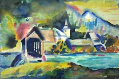 7542, Gusswerk, 1985, Aquarell/Papier, 38,5x56 cm