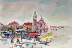 656, Graz, Franz-Josef-Markt, Aquarell, 40 x 30 cm