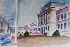 660, Graz, Universität, 1985, Aquarell, 56,5 x 39 cm