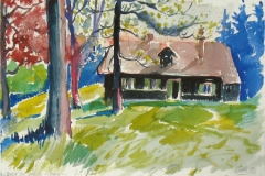 754, Auf der Pack, 1983, Aquarell, 56,5 x 37,5 cm