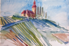 775, Südsteiermark, Aquarell, 49,5 x 38,5 cm