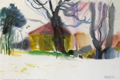 799,  Graz, Mozart-Gedenkstätte, 1984, Aquarell, 57 x 39 cm