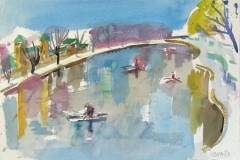 807, Graz, Hilmteich, 1984, Aquarell, 56,5 x 41 cm