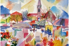 809, Graz, Franz-Josefs-Markt, 1981, Aquarell, 34,5 x 28 cm