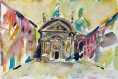 810, Graz, Mausoleum, 1980, Aquarell, 56,5 x 38,5 cm