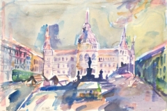 8210,  Das Rathaus, Graz, Aquarell, 39x57 cm