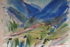 1016, Stubaital, 1979, Aquarell, 78 x 57 cm