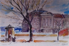 6104, Konzerthaus, 1984, Aquarell, 57 x 39 cm