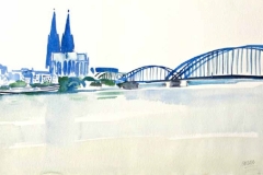 7792, Wien Skyline, Aquarell / Papier, 38x57 cm