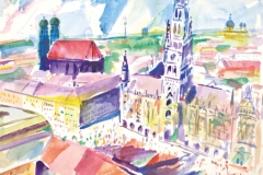 8071, Stephansdom, Aquarell, 1984, 42,5x56 cm