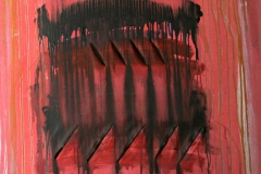 0616, rosa Schnittbild, 1978, 85x100 cm, Acryl / Leinwand