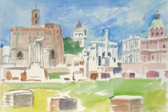 5112, Rom, Forum Romanum, 2001, Aquarell, 50,5 x 35,5 cm