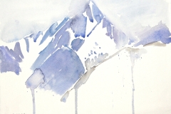 7453, Berg im Winter, Aquarell / Papier, 25x32,5 cm